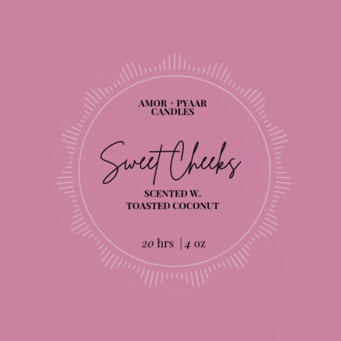 Sweet Cheeks – Toasted Coconut | Soy Candle | Hand-Poured | Bold Fun Gift | 4oz