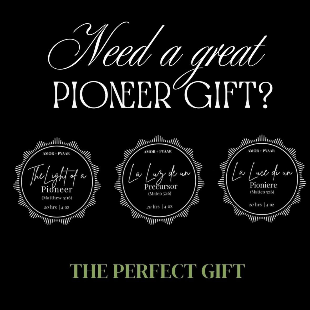 Light of a Pioneer Candle – Personalized JW Gift | Ministry Appreciation, Hand-Poured Soy Candle| Custom Languages