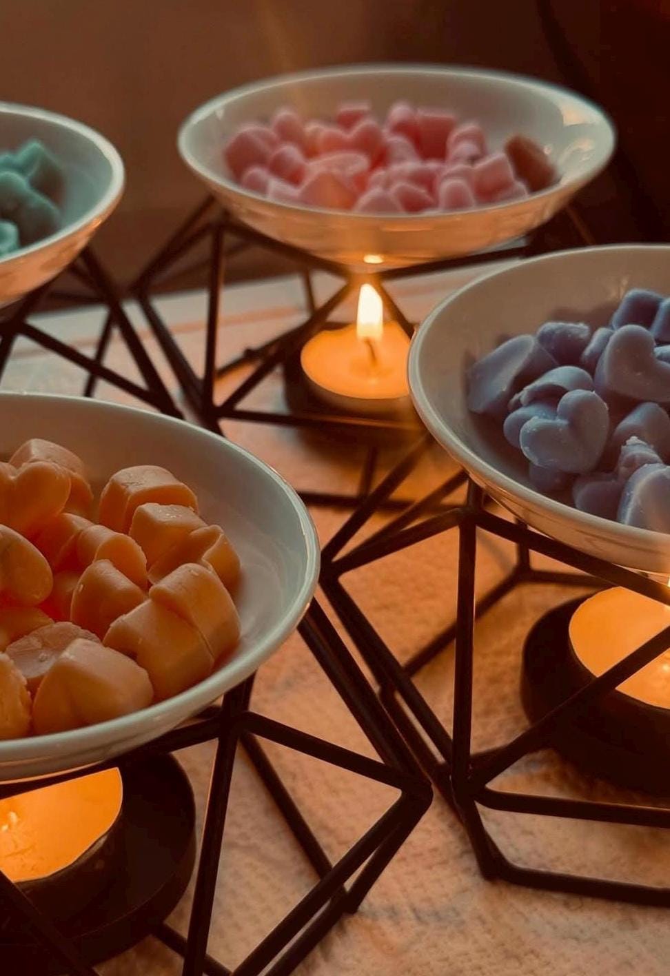 AP Heart Wax Warmer with Tea Lights