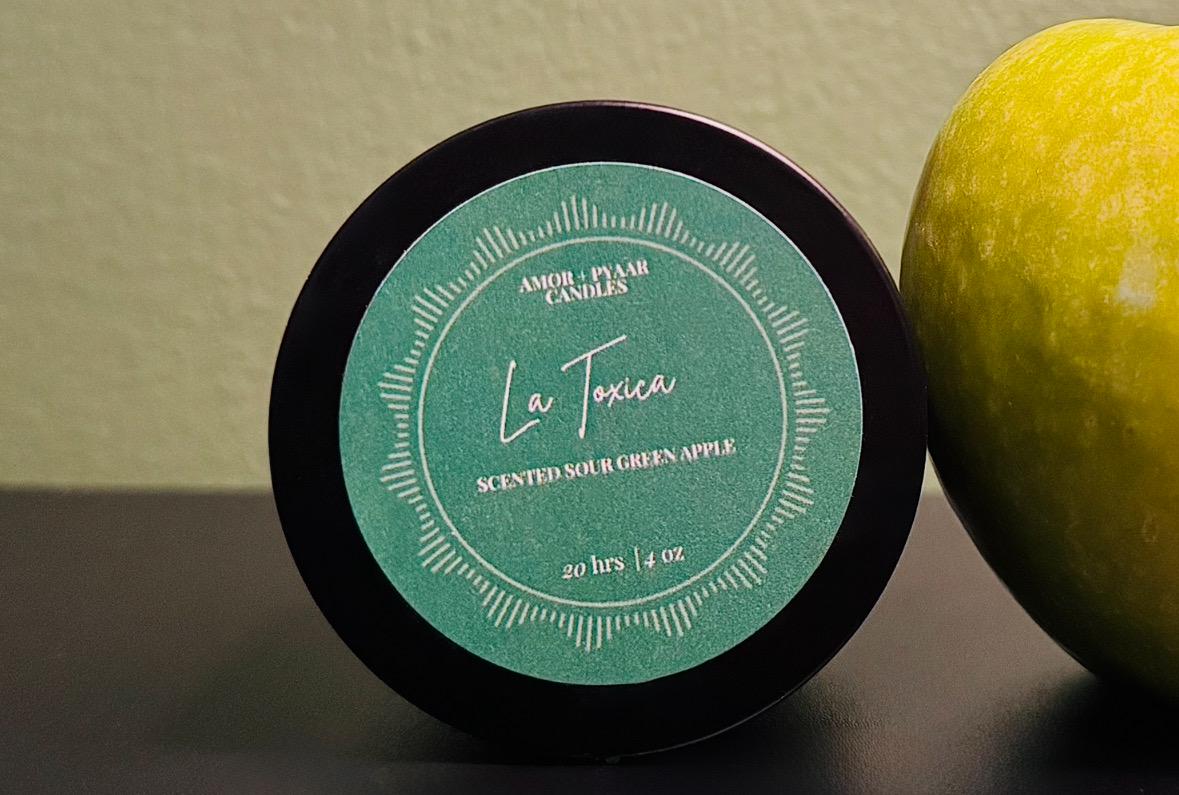 La Tóxica Candle – Sour Green Apple | Soy Candle | 4 oz