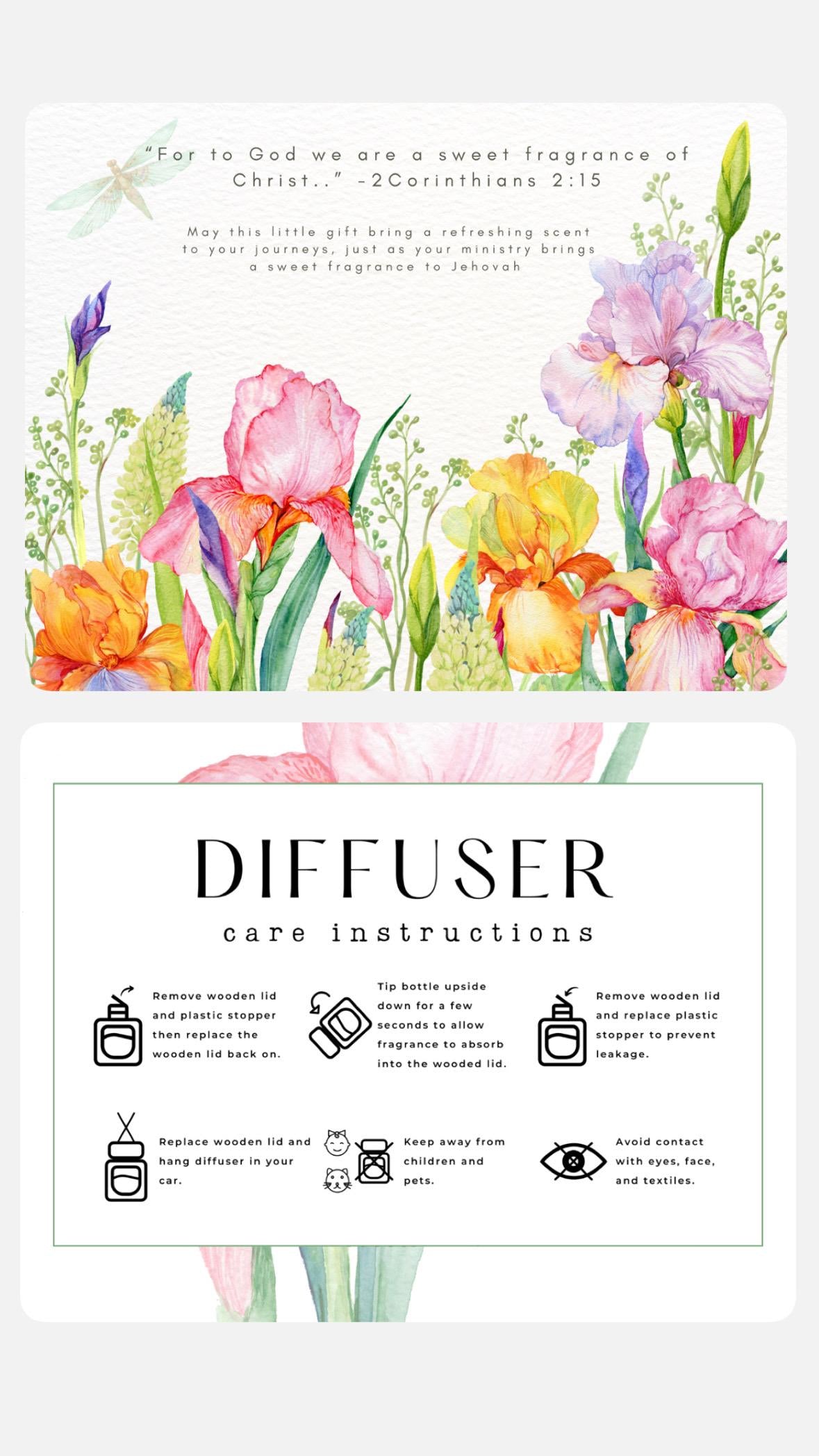 A Sweet Fragrance - Pioneer Gifts | His & Hers | Hanging Diffusers | 8ml