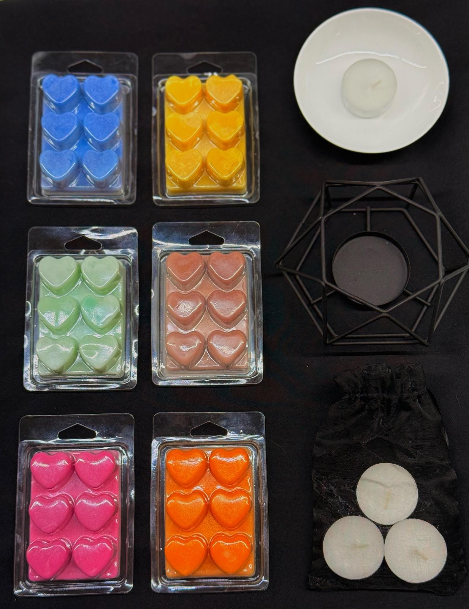 AP Melt Box – Heart Melter + 6 Soy Wax Melts | Aromatherapy Gift Set, Hand-Poured