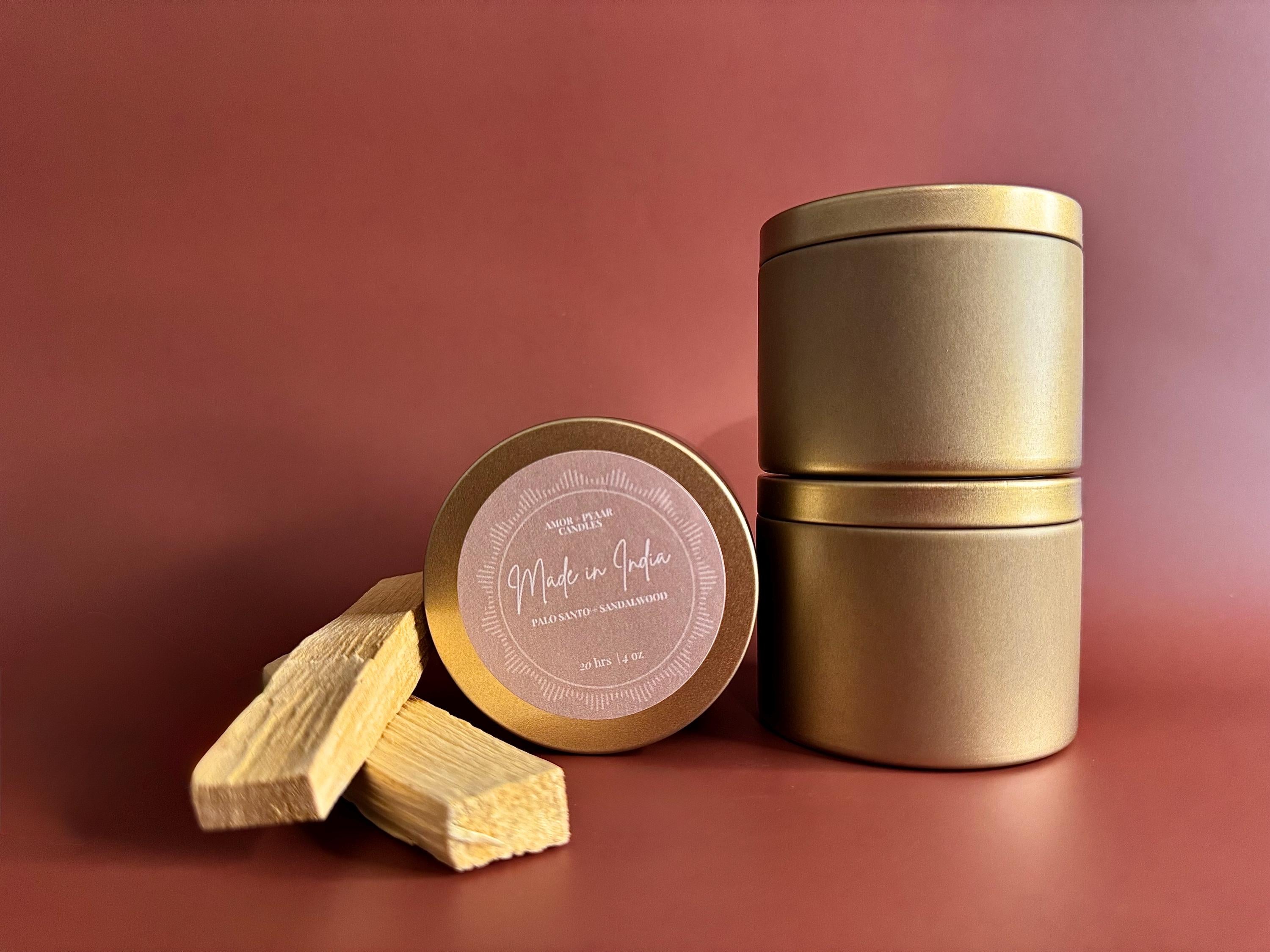 Made In India – Palo Santo & Sandalwood | House Of Reddy Collection | Soy Candle | 4oz