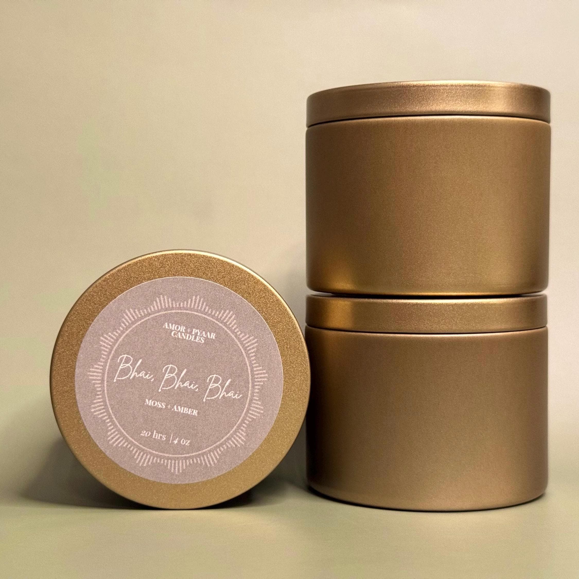 Bhai Bhai Bhai – Moss & Amber | House Of Reddy Collection | Soy Candle | 4oz