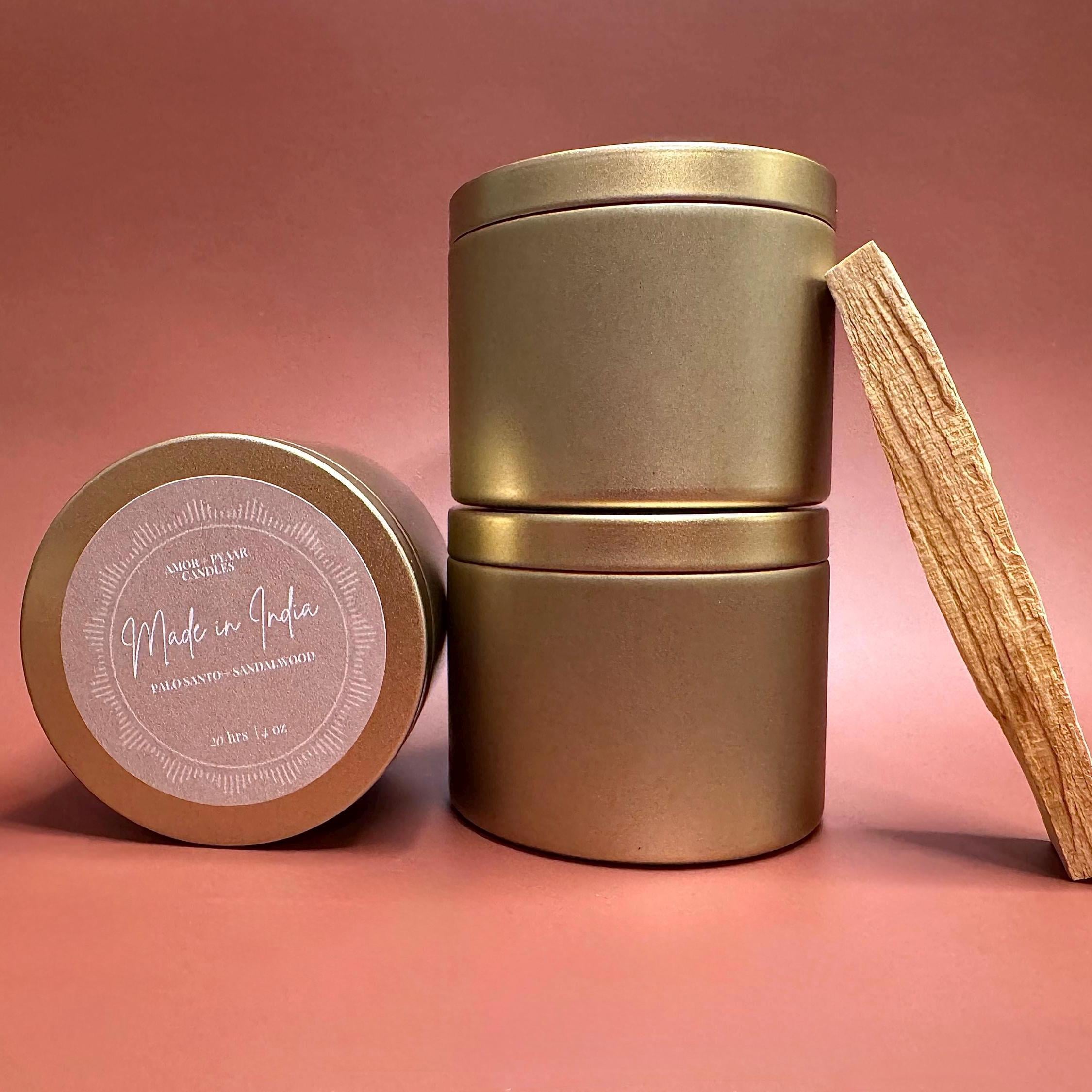 Made In India – Palo Santo & Sandalwood | House Of Reddy Collection | Soy Candle | 4oz