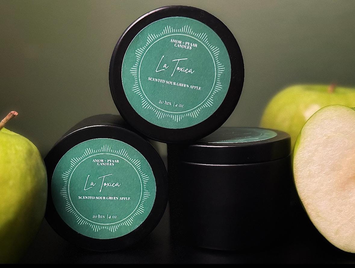 La Tóxica Candle – Sour Green Apple | Soy Candle | 4 oz